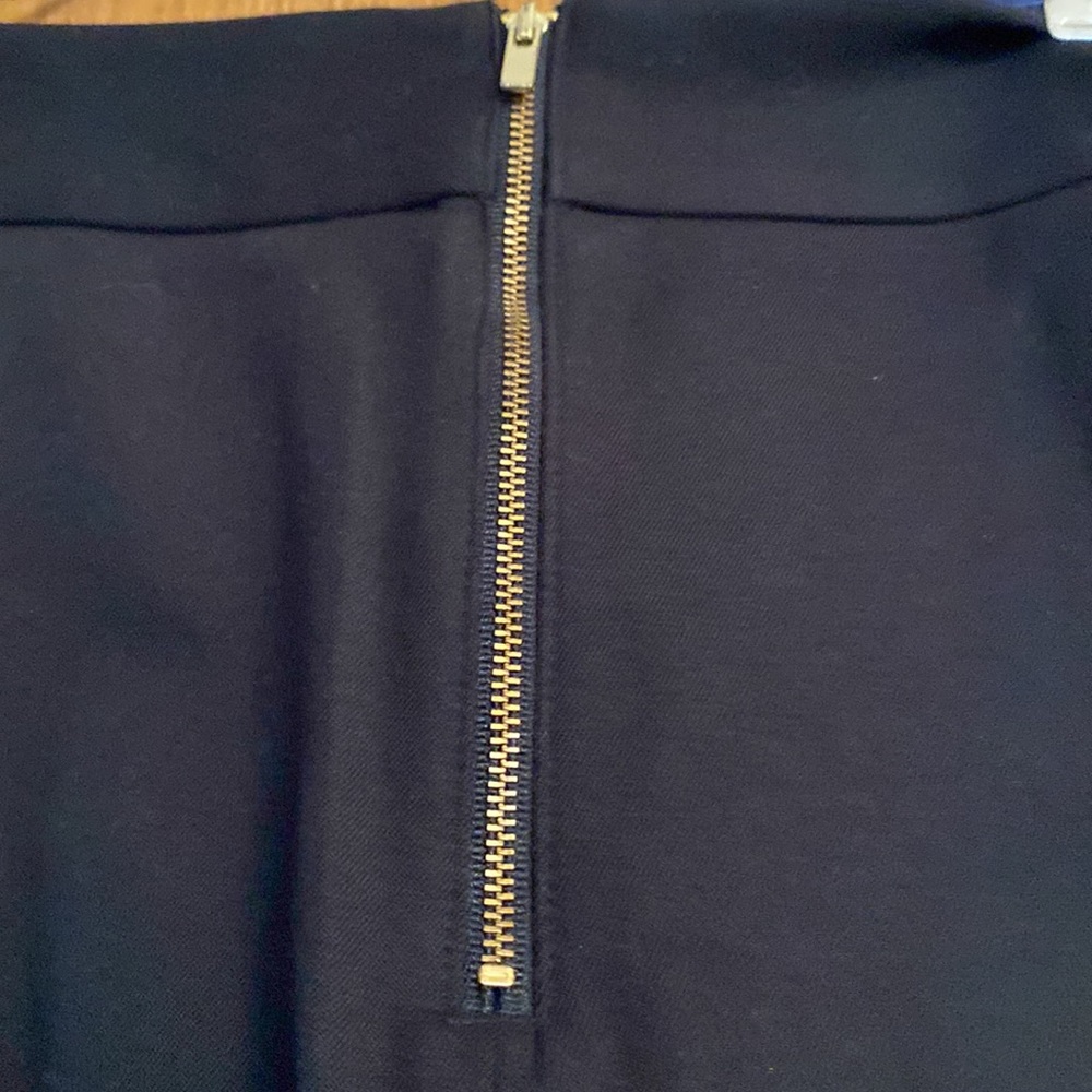 Banana Republic Black Mini Skirt with Gold Zipper Detail - Picture 3 of 7